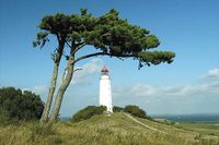 Leuchtturm auf der Insel Hiddensee an der Ostsee